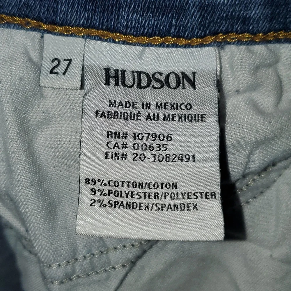 Hudson Stretch Skinny Med Wash Blue Denim Jeans